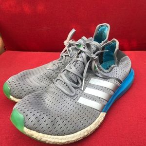 Gray Adidas Gazelle Boost Running Shoes Size 11.5